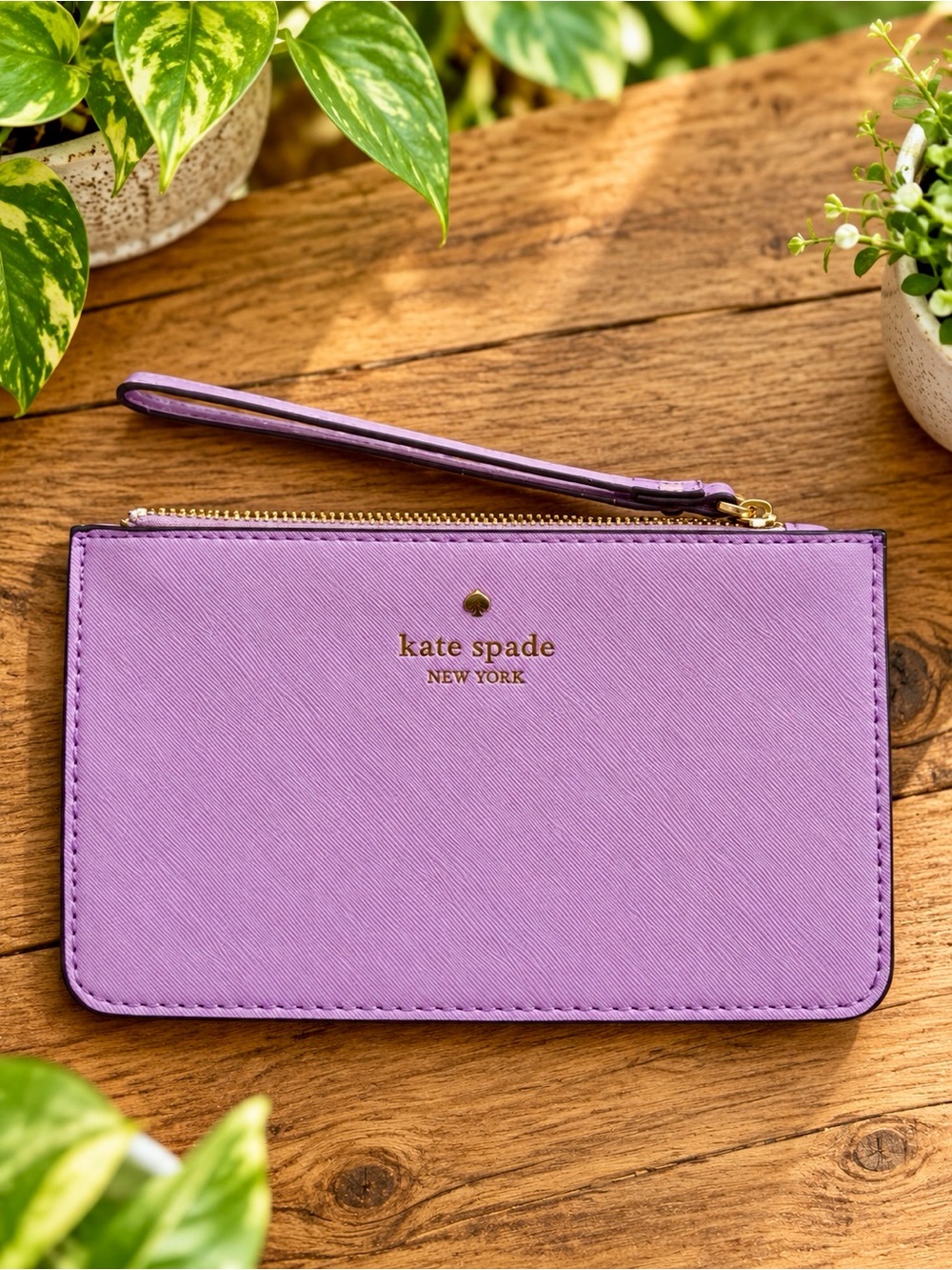 Kate Spade New York Lilac Saffiano Wristlet/Clutch